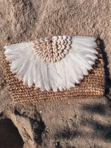 Wanderlust Boho Clutch in White