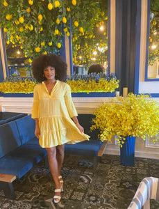 Lauren Dress in Yellow Fern