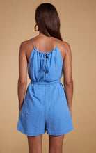 Load image into Gallery viewer, Papillon Halter Neck Playsuit in Sky Blue