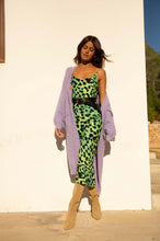 Load image into Gallery viewer, Sienna Midaxi Dress in Lime Leopard