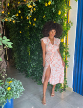 Load image into Gallery viewer, Peachy Midi Dress in Peach Leaf