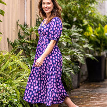 Load image into Gallery viewer, Delaney Midi Dress in Navy and Lilac