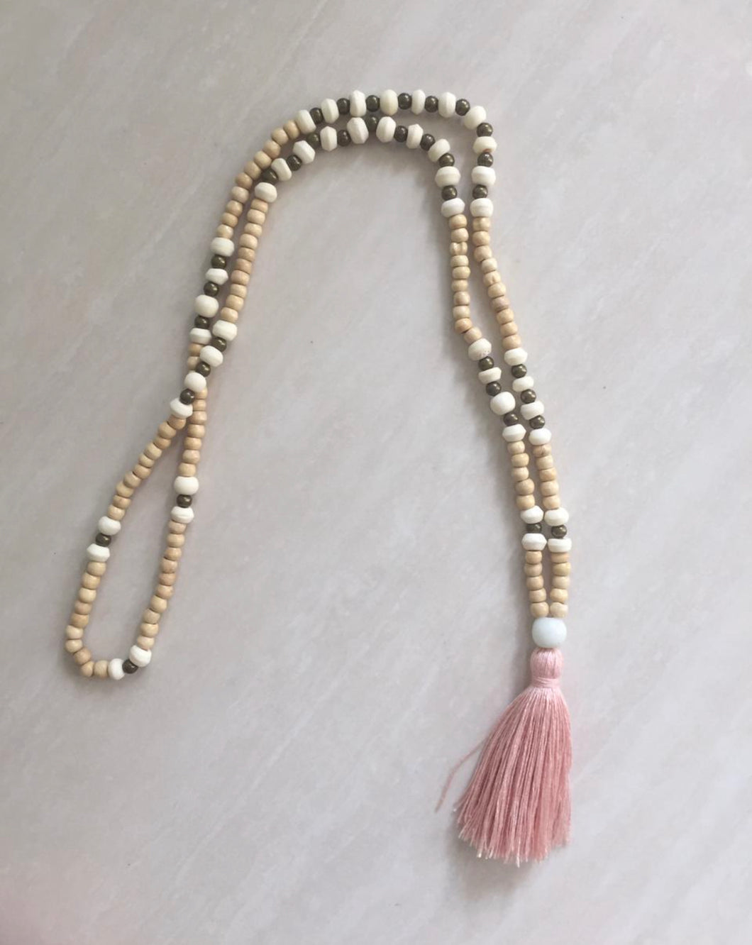 Tassel Necklace in Blush