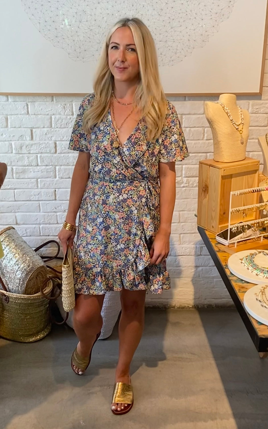 Flower Power Wrap Dress