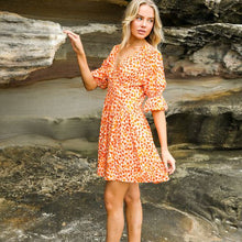 Load image into Gallery viewer, Alita Knee-Length Dress in Orange
