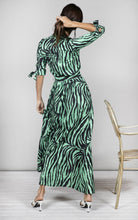 Load image into Gallery viewer, Dove Dress in Green Zebra