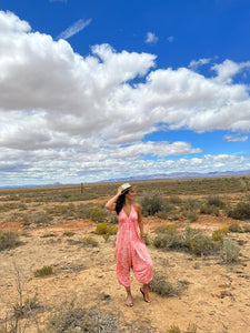 Genie Jumpsuit in Pink Paisley