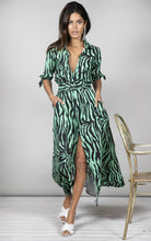 Load image into Gallery viewer, Dove Dress in Green Zebra