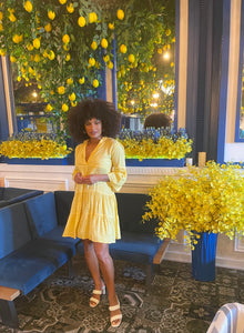 Lauren Dress in Yellow Fern