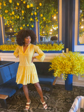 Load image into Gallery viewer, Lauren Dress in Yellow Fern