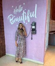 Load image into Gallery viewer, Cheryl Midi Dress in Purple Snake