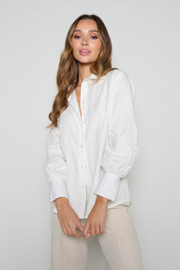 Alex Cotton Shirt in White