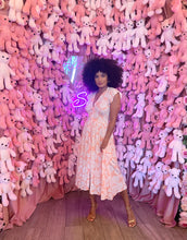 Load image into Gallery viewer, Peachy Midi Dress in Peach Leaf
