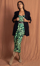 Load image into Gallery viewer, Sienna Midaxi Dress in Lime Leopard