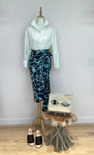 Load image into Gallery viewer, Jennie Wrap Skirt in Sage Leopard