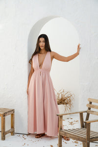 Athens Maxi Dress in Blush