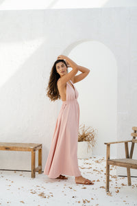 Athens Maxi Dress in Blush
