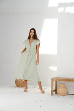 Load image into Gallery viewer, Nassau Button Down Midi Dress in Sage