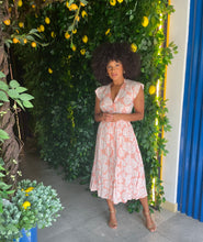 Load image into Gallery viewer, Peachy Midi Dress in Peach Leaf