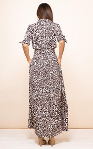 Dove Dress in Bare Leopard