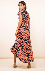 Cayenne Dress in Plorange Leopard
