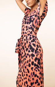 Cayenne Dress in Plorange Leopard