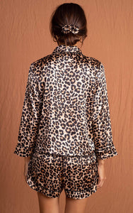 Oonah Shortie Pyjama Set in Rich Leopard