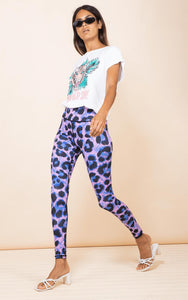 Izumi Leggings in Purple Leopard