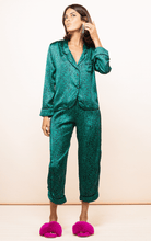 Load image into Gallery viewer, Enya Pyjama Set in Small Green Leopard