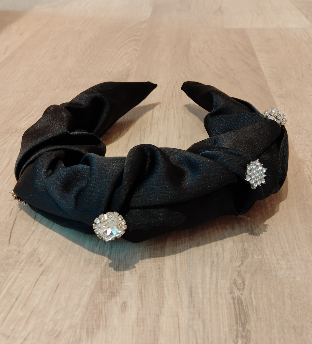 Headband in Black Sparkle