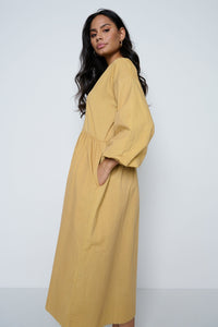 Monique Midi Dress in Camel