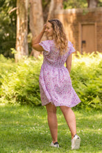 Load image into Gallery viewer, Mylee Knee Length Dress in Lilac Floral