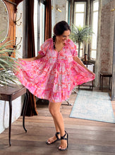 Load image into Gallery viewer, Brazil Purple and Pink Mini Dress