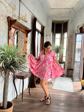 Load image into Gallery viewer, Brazil Purple and Pink Mini Dress