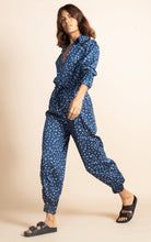 Load image into Gallery viewer, Sami Jumpsuit in Abstract White on Navy