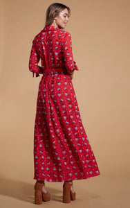 Dove Dress in Red Daisy