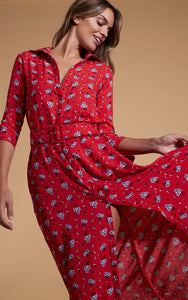 Dove Dress in Red Daisy
