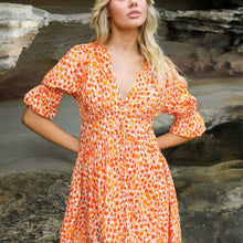 Load image into Gallery viewer, Alita Knee-Length Dress in Orange