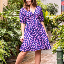 Load image into Gallery viewer, Delaney Knee Length Dress in Navy and Lilac