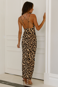 Acadia Maxi Dress in Leopard