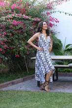 Load image into Gallery viewer, Boho Maxi Dress in Mono Snake