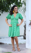 Load image into Gallery viewer, Cherryn Knee Length Dress in Green Fern