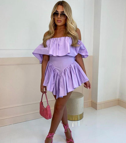 Claudine mini dress in purple