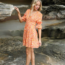 Load image into Gallery viewer, Alita Knee-Length Dress in Orange